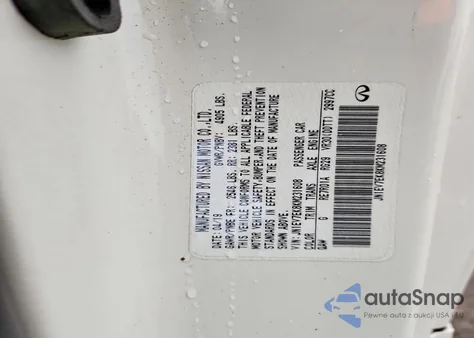 2019 Infiniti Q60 3.0T Pure z USA, uszkodzony, nr VIN JN1EV7EK8KM231608